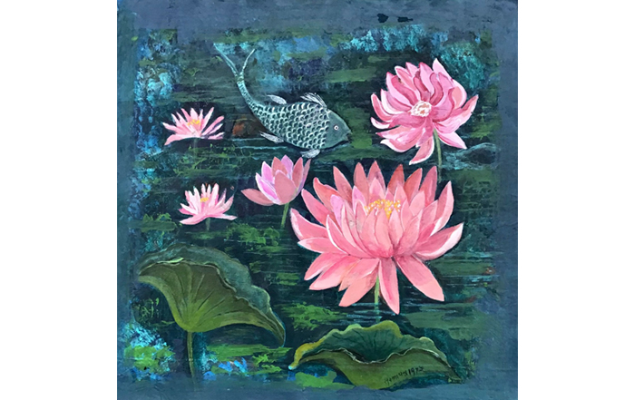 SC0031
Fish in Lotus Pond
20 x 20 inches
Acrylic on Canvas
Available